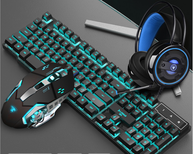 Wired Mouse, Keyboard and Headset