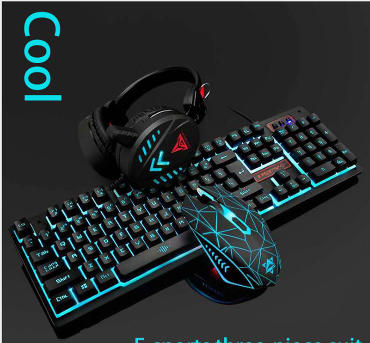 Wired Mouse, Keyboard and Headset