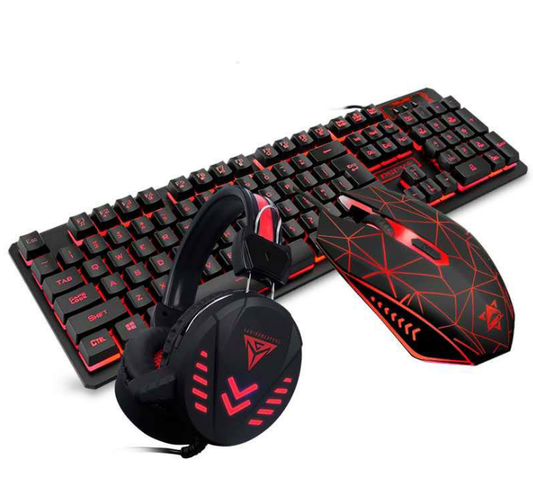 Wired Mouse, Keyboard and Headset