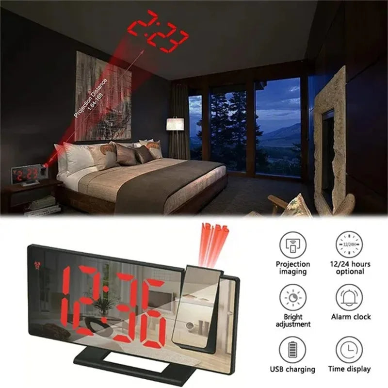 Digital Alarm Clock With Projector