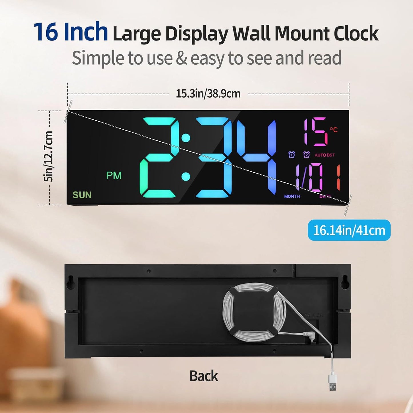 Digital Wall Clock